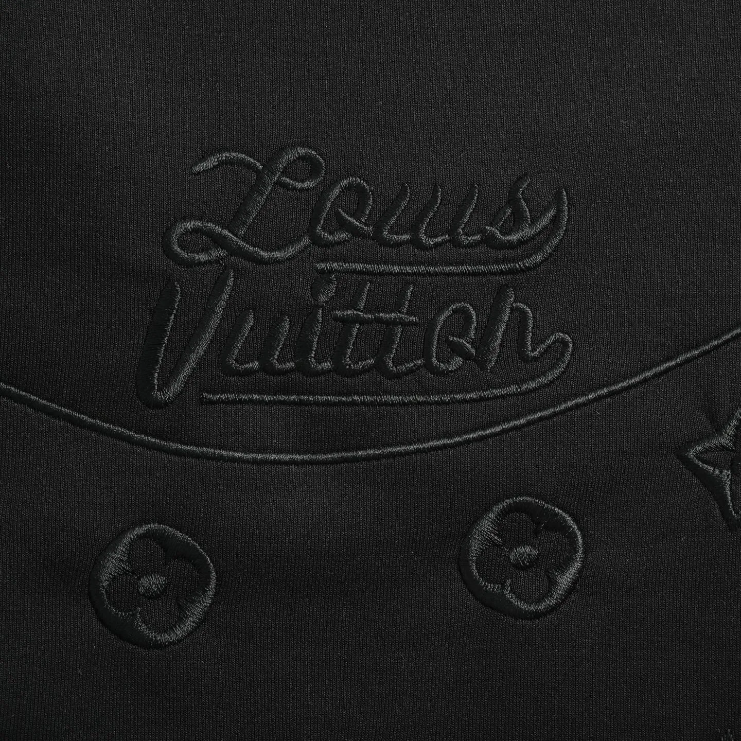 Louis Vuitton/Louis Vuitton hem dark pattern half-length presbyopic embroidered shorts